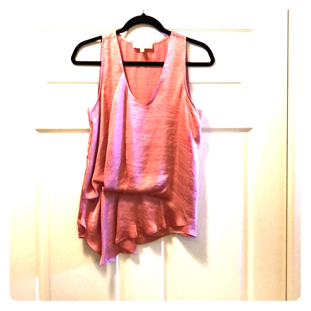 Flirty fashionista blouse beautiful burnt salmon.